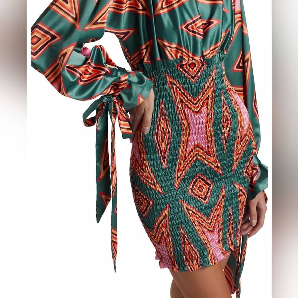 Claude Kameni geometric mini dress